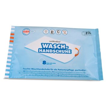 Feuchte Einmal-Waschhandschuhe (22x15cm) (24 x 8 Stück)