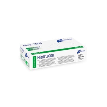 Nitril 3000 weiß, unsteril, puderfrei, Einmal-U.-Handschuhe [Gr. L] [100 Stück]