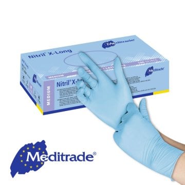 Meditrade Nitril® 3000 X-Long Blue Untersuchungshandschuhe