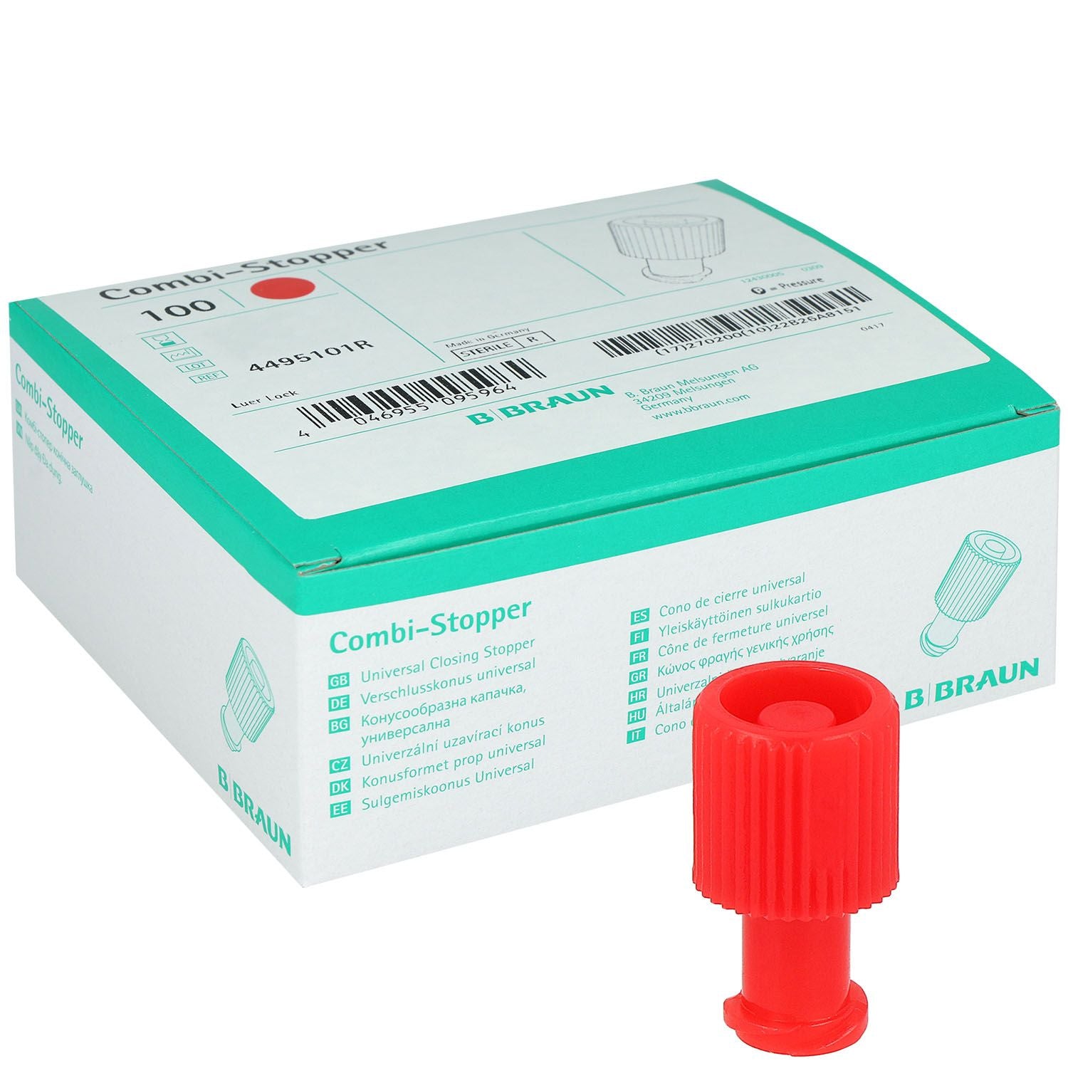 Verschlußstopfen Combi-Stopper rot, Lock innen/außen